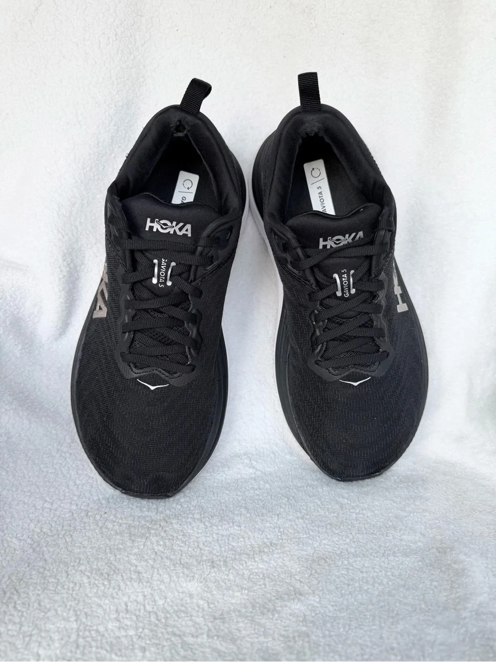 Hoka One One Gaviota 5 Wide Women’s 8.5 D Running Shoes Black/White